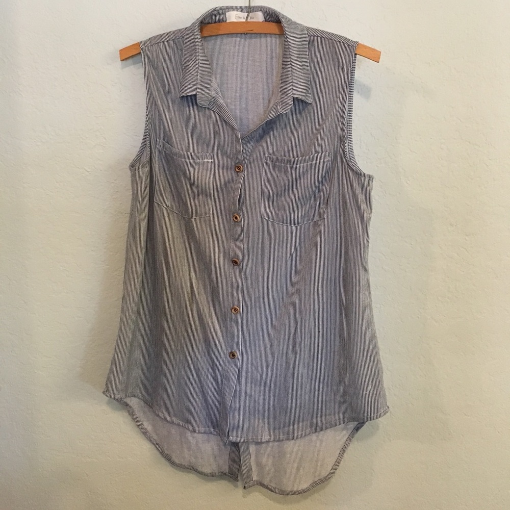 Anthropologie striped button up, medium